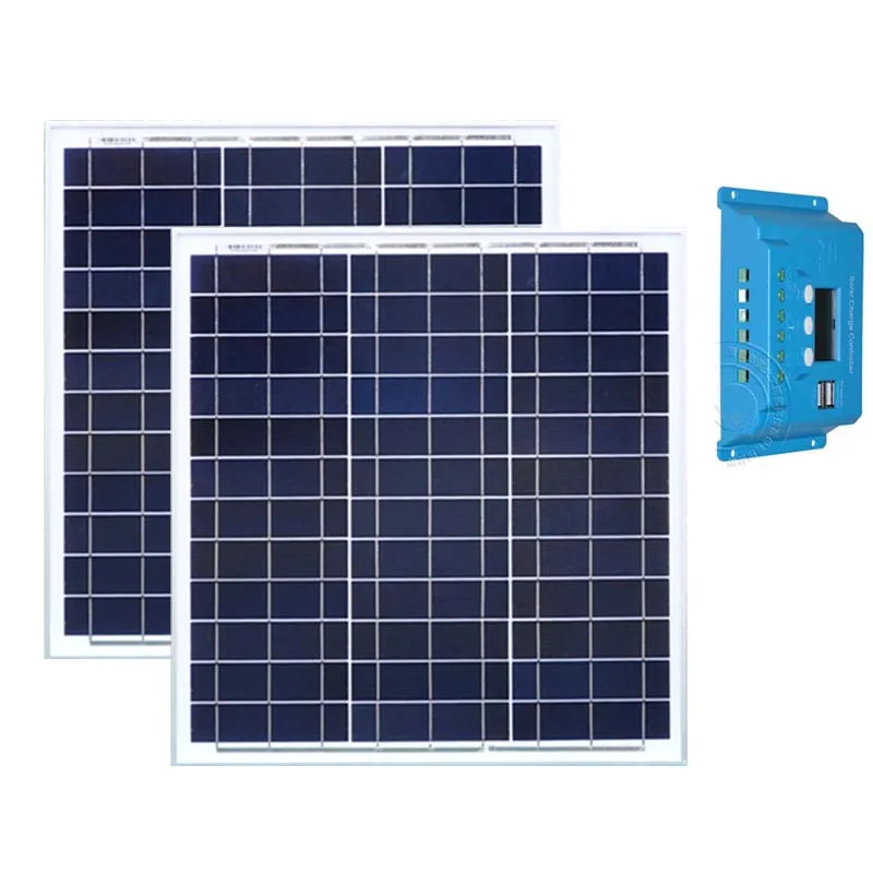 Solar Kit 80w Solar Panel 40w 18v 2 Pcs Solar Charge Controller 12v/24v 10A Caravan Car Camping Boat Rv Motorhomes LED Phone
Solar Kit 80w Solar Panel 40w 18v 2 Pcs Solar Charge Controller 12v/24v 10A Caravan Car Camping Boat Rv Motorhomes LED Phone