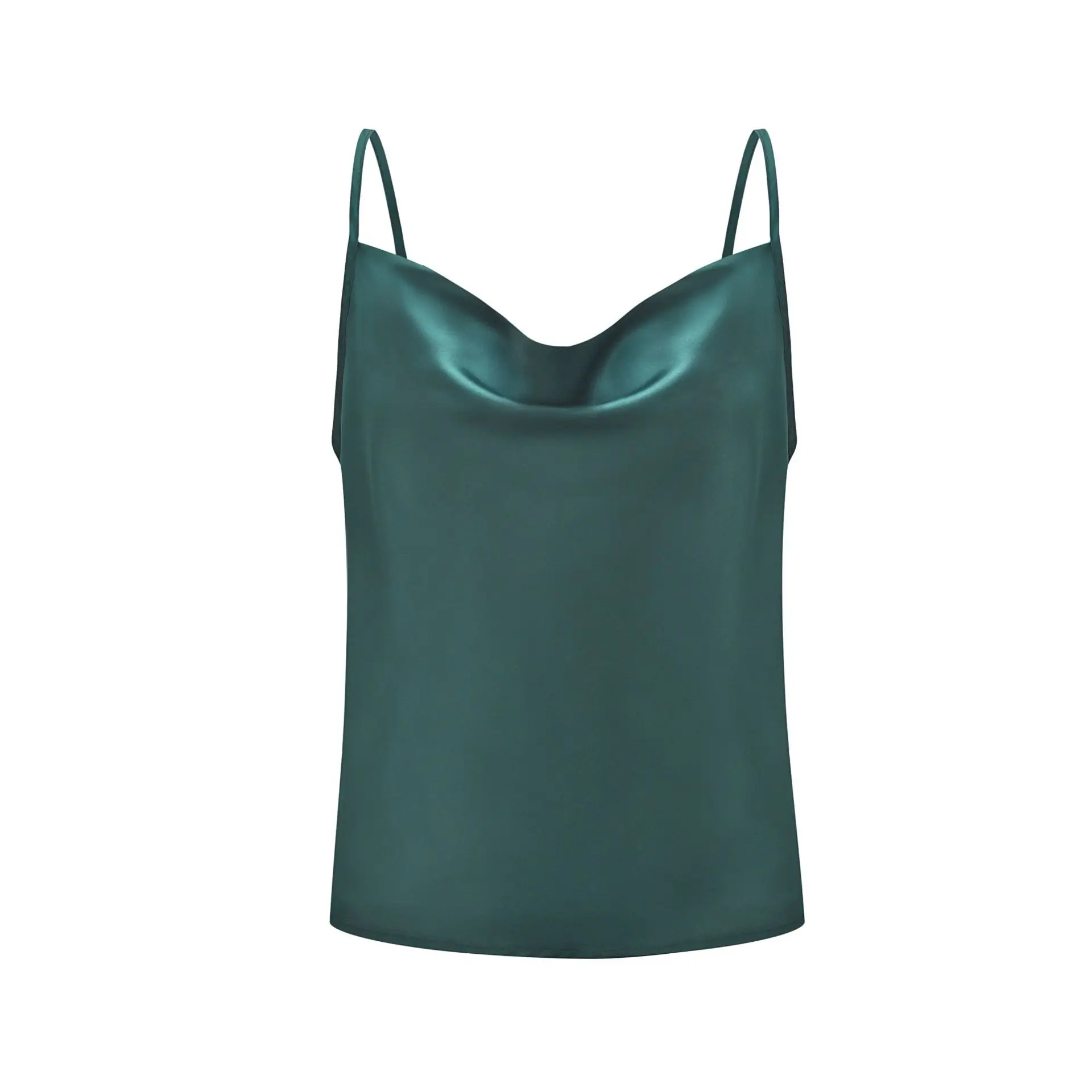 2021 new European and American pure color suspender vest with base, silk like Chiffon Top for women in summer
2021 new European and American pure color suspender vest with base, silk like Chiffon Top for women in summer