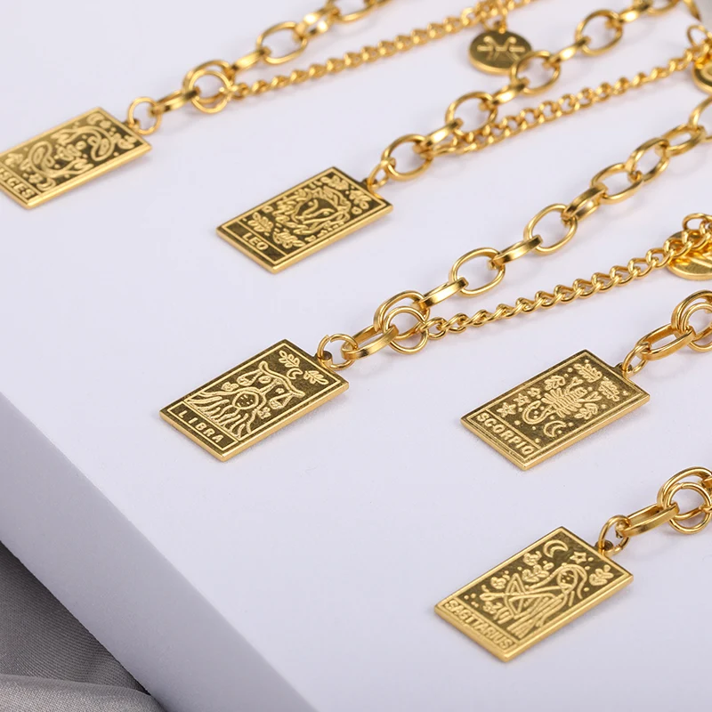 New Zodiac Women's Leg Bracelet Stainless Steel Anklet Summer Beach Jewelry Boho Constellation Foot Bracelets Female Accessories
New Zodiac Women's Leg Bracelet Stainless Steel Anklet Summer Beach Jewelry Boho Constellation Foot Bracelets Female Accessories