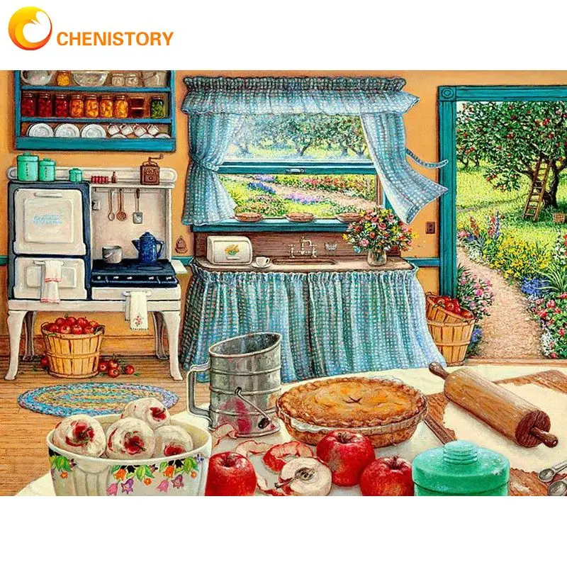 CHENISTORY Frame DIY Painting By Number kitchen Scenery Picture By Numbers Acrylic Paints DIY Craft For Home Decoration 60x75cm 
CHENISTORY Frame DIY Painting By Number kitchen Scenery Picture By Numbers Acrylic Paints DIY Craft For Home Decoration 60x75cm