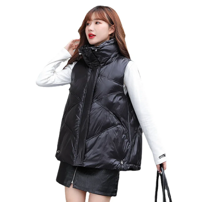 Down Cotton Vest Women 2021 Autumn Winter Korean Version Thickened Student Fashion Turn Down Collar Loose Short Waistcoat
Down Cotton Vest Women 2021 Autumn Winter Korean Version Thickened Student Fashion Turn Down Collar Loose Short Waistcoat