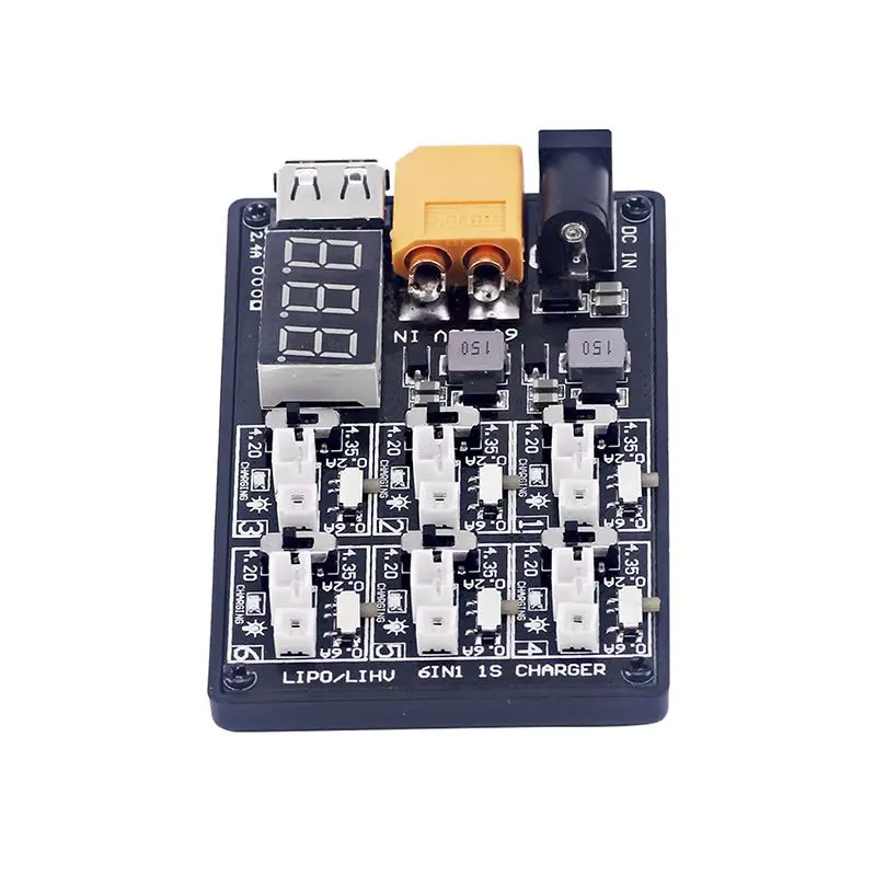 Зарядная плата JMT 6 в 1 LiPo 1S LiPo 12A 3V, зарядная плата для аккумулятора, зарядная плата для радиоуправляемых аксессуаров с USB-интерфейсом
Зарядная плата JMT 6 в 1 LiPo 1S LiPo 12A 3V, зарядная плата для аккумулятора, зарядная плата для радиоуправляемых аксессуаров с USB-интерфейсом