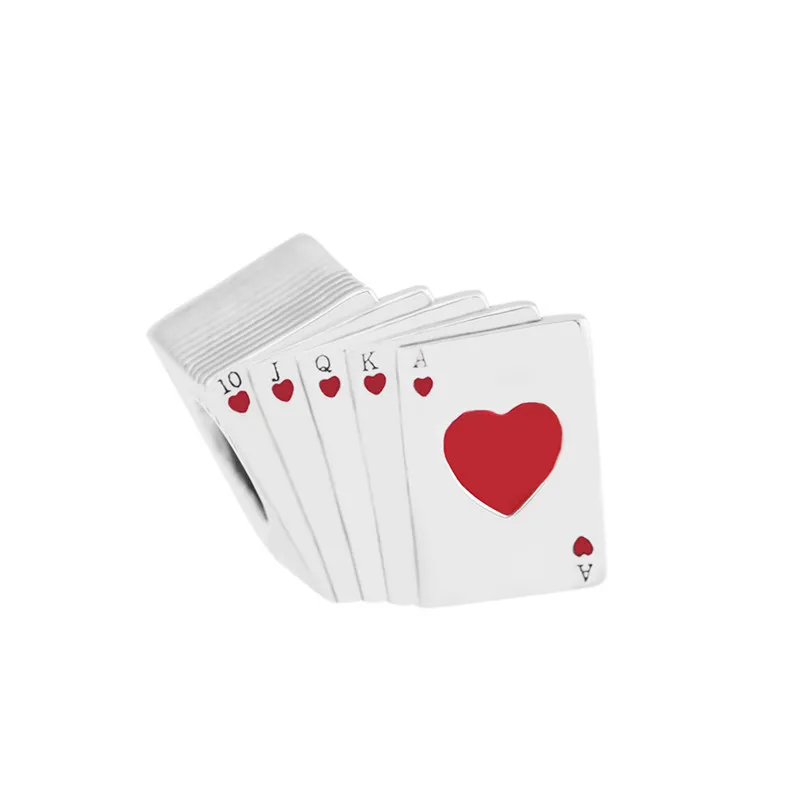 Playing Cards Red Heart Enamel Beads Fits Original Bracelets 925 Sterling Silver Jewelry DIY Charm Beads for Jewelry Making
Playing Cards Red Heart Enamel Beads Fits Original Bracelets 925 Sterling Silver Jewelry DIY Charm Beads for Jewelry Making