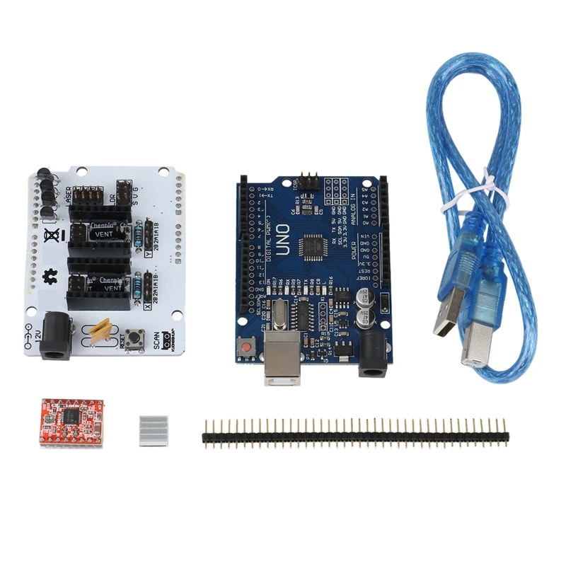 3D Printer Scanner Ciclop Expansion Board for Arduino R3 Atmega328P A4988 Stepstick Stepper Motor Driver Module Kit
3D Printer Scanner Ciclop Expansion Board for Arduino R3 Atmega328P A4988 Stepstick Stepper Motor Driver Module Kit