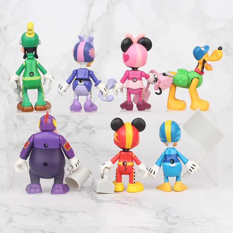 

7pcs/set Mickey Mouse Joints Can Move Minnie Mouse Disney Action Figure Dolls Kids Toy Figures Wedding Present Kids Gift