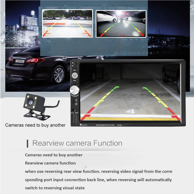 TOSPRA 7023B 2 Din Car Multimedia Player Bluetooth Auto Video Stereo 7" Touch Screen Video MP5 Player Auto Radio Backup Camera
TOSPRA 7023B 2 Din Car Multimedia Player Bluetooth Auto Video Stereo 7" Touch Screen Video MP5 Player Auto Radio Backup Camera