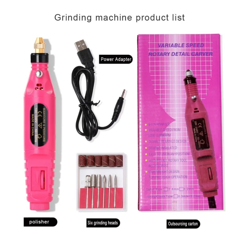 1 Set Electric Nail Drills Manicure Machine Pedicure Kits Polisher USB Nail Polish Bag Nail Art Decorations
1 Set Electric Nail Drills Manicure Machine Pedicure Kits Polisher USB Nail Polish Bag Nail Art Decorations
