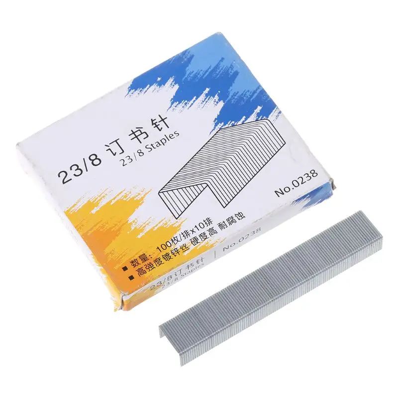 1000Pcs/Box Heavy Duty 23/8 Metal Staples For Stapler Office School Supplies Stationery
1000Pcs/Box Heavy Duty 23/8 Metal Staples For Stapler Office School Supplies Stationery