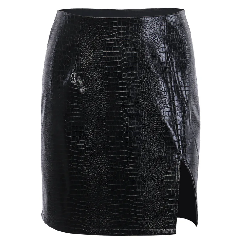 2020 Summer Sexy Black Split Mini Skirts Women High Waist Skirt Ladies Casual Office Summer New Faux PU Leather Skirt
2020 Summer Sexy Black Split Mini Skirts Women High Waist Skirt Ladies Casual Office Summer New Faux PU Leather Skirt