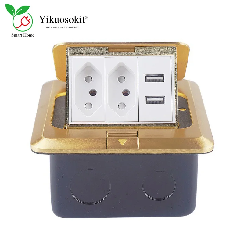 Электрическая напольная розетка с 2 бразильскими розетками, USB-порт для зарядки, поп-розетка для офиса, конференц-зала, золотистого, серебристого цветов
Электрическая напольная розетка с 2 бразильскими розетками, USB-порт для зарядки, поп-розетка для офиса, конференц-зала, золотистого, серебристого цветов