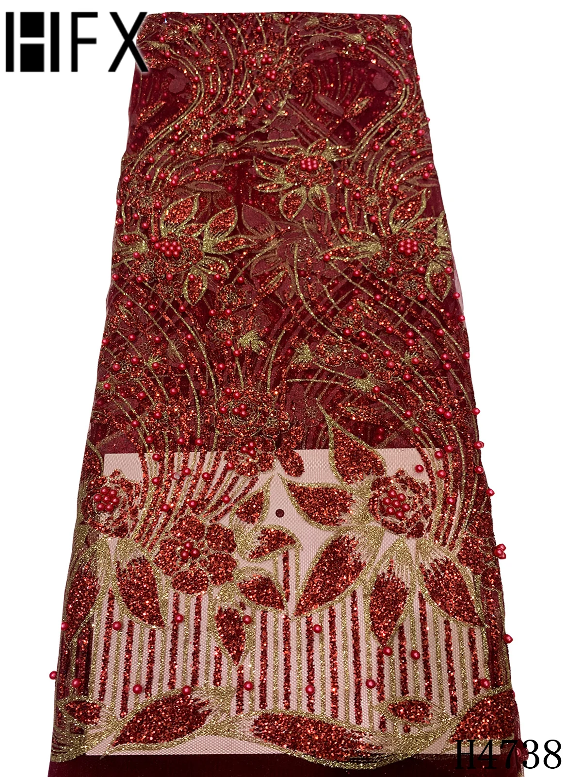 HFX Sequin Beaded Embroidered Mesh Fabric Royal Blue African Lace Fabric 2021 French Tulle Lace Fabrics For Wedding Bridal Dress
HFX Sequin Beaded Embroidered Mesh Fabric Royal Blue African Lace Fabric 2021 French Tulle Lace Fabrics For Wedding Bridal Dress