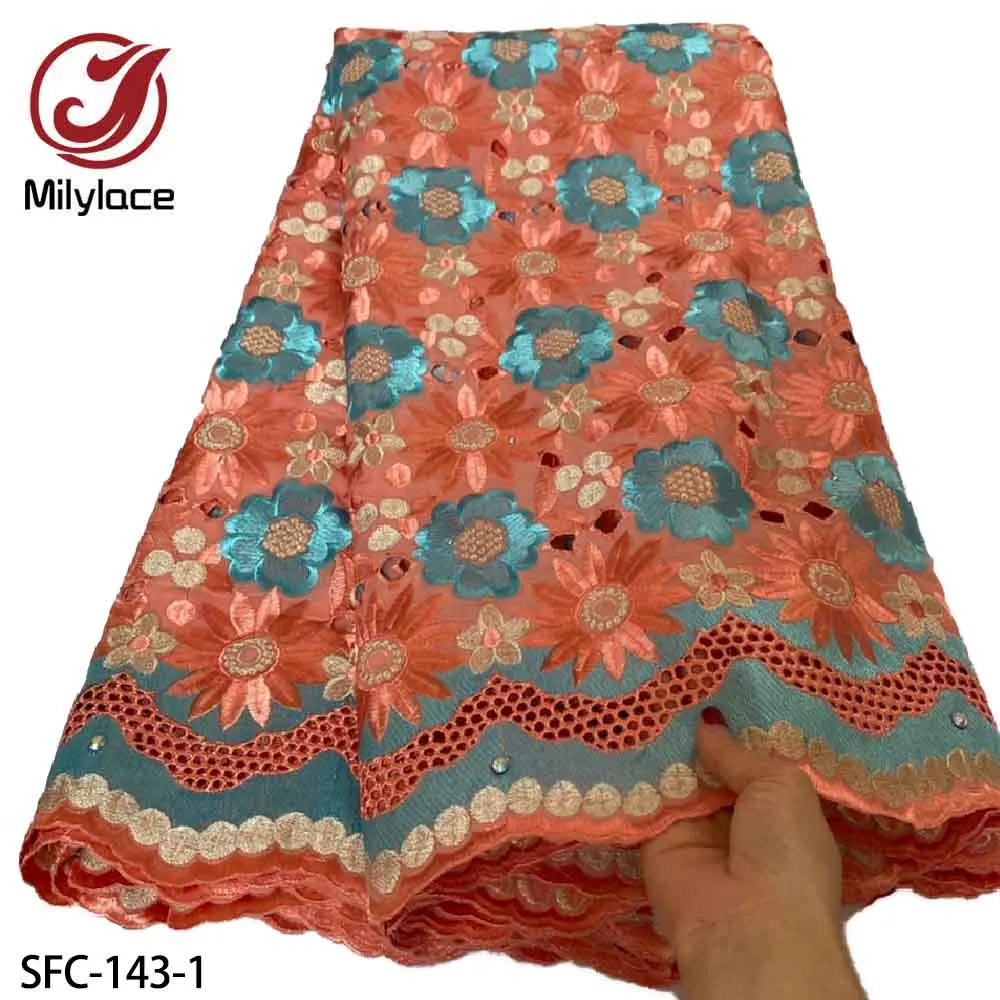 African Swiss Cotton Lace Fabric High Quality Nigerian Swiss Voile Lace Fabric In Switzerland for Dress SFC-143
African Swiss Cotton Lace Fabric High Quality Nigerian Swiss Voile Lace Fabric In Switzerland for Dress SFC-143