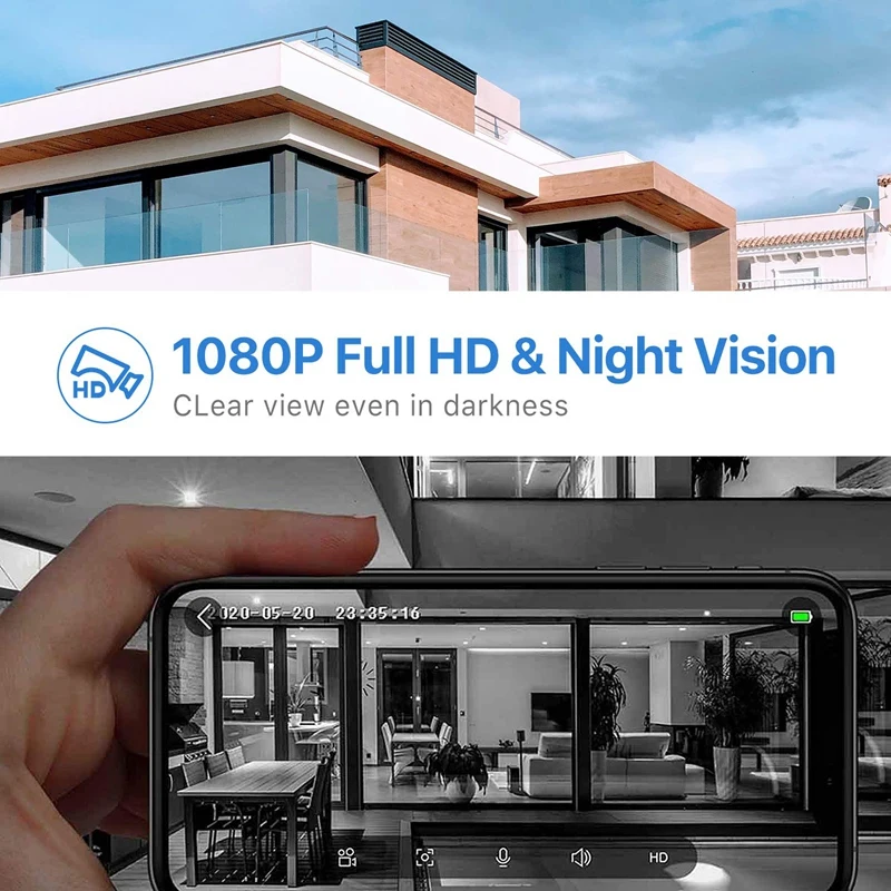 Smart Wireless WiFi Video Doorbell Hd Security Camera with Pir Motion Detection Night Vision Silver
Smart Wireless WiFi Video Doorbell Hd Security Camera with Pir Motion Detection Night Vision Silver