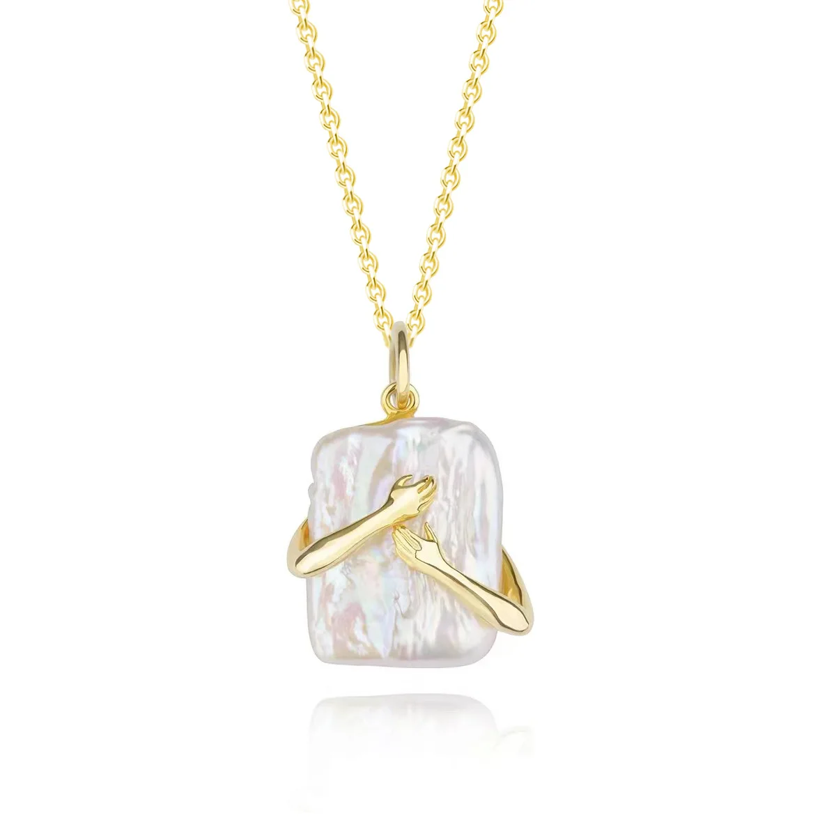 ALLNEWME Dainty Irregular Baroque Pearl Pendant Necklaces for Women Golden Silver Color Hand Hug Choker Necklace Party Jewelry
ALLNEWME Dainty Irregular Baroque Pearl Pendant Necklaces for Women Golden Silver Color Hand Hug Choker Necklace Party Jewelry