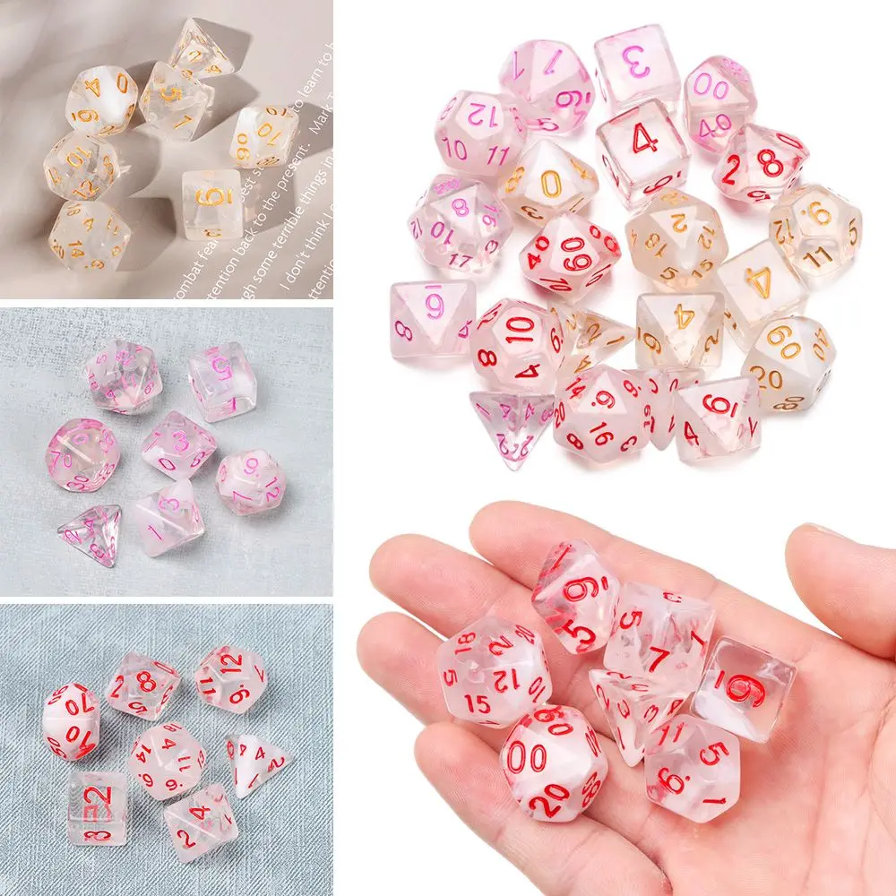 Набор блестящих прозрачных игральных костей D4 D6 D8 D10 для TRPG DND Polyhedral Подземелья и Драконы
Набор блестящих прозрачных игральных костей D4 D6 D8 D10 для TRPG DND Polyhedral Подземелья и Драконы