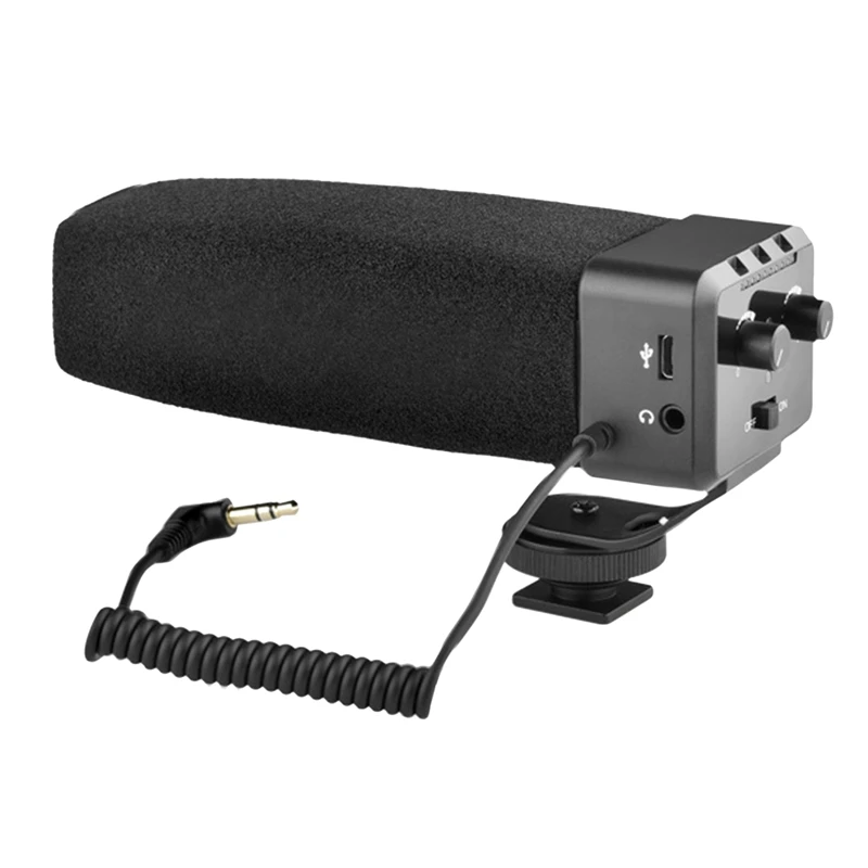 

Микрофон для видеозаписи, видеокамера, микрофон для интервью для смартфона, камеры Canon, Sony, Nikon