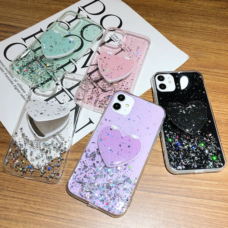 Starry Sky Glit Phone Case for Samsung A32 A22 A42 A52 A72 A13 A51 A71 S21 Plus S20 Note20 Ultra Covers with Heart Makeup Mirror
Starry Sky Glit Phone Case for Samsung A32 A22 A42 A52 A72 A13 A51 A71 S21 Plus S20 Note20 Ultra Covers with Heart Makeup Mirror