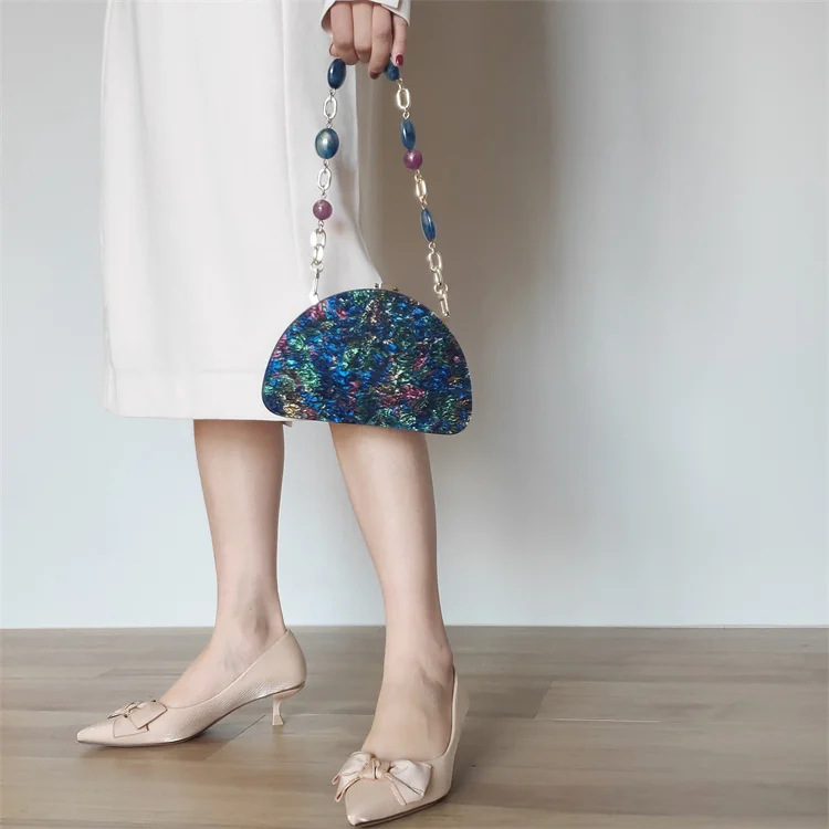 Fashion Classic Star Sky Acrylic Bag Semicircle Evening Clutches Women Messenger Shoulder Bag Day Clutch Bag Party Prom Handbags
Fashion Classic Star Sky Acrylic Bag Semicircle Evening Clutches Women Messenger Shoulder Bag Day Clutch Bag Party Prom Handbags