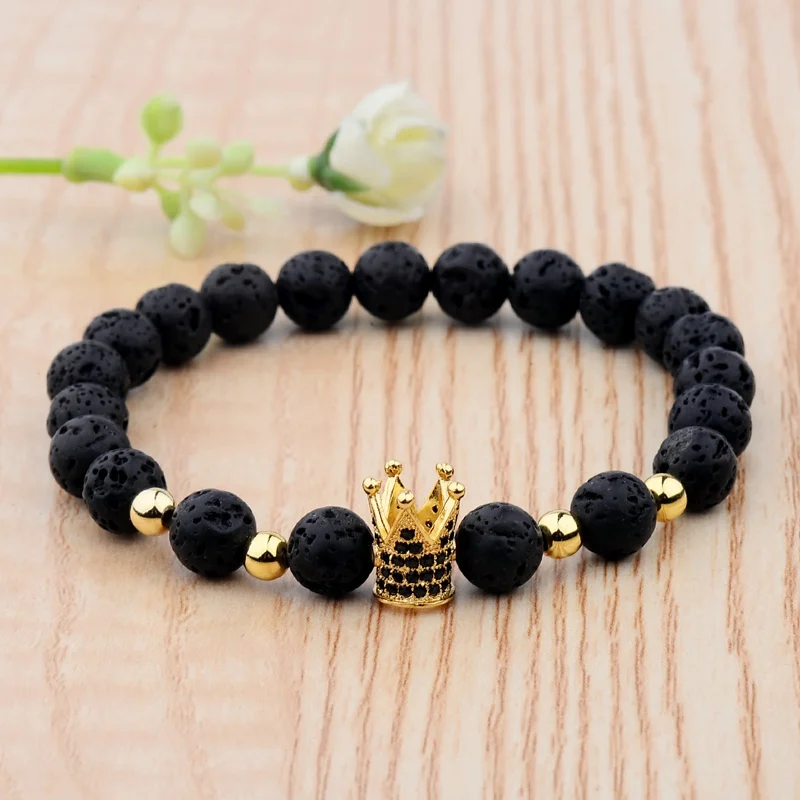 Luxury Natural Stone Bracelet Yoga Jewelry Micro Pave CZ Ball Matte Charms Beads Bracelets For Women Men | Украшения и аксессуары