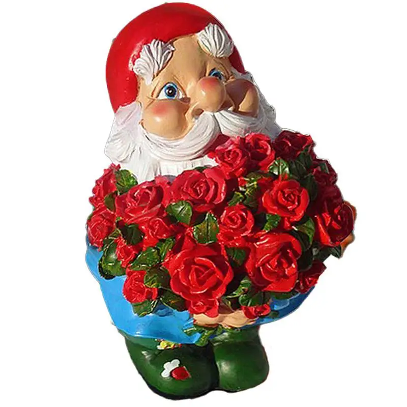 Christmas Santa Gnome With Rose Statue Resin Ornaments Home Living Room Desktop Yard Garden Decoration Natal Navidad Gift Jardin
Christmas Santa Gnome With Rose Statue Resin Ornaments Home Living Room Desktop Yard Garden Decoration Natal Navidad Gift Jardin