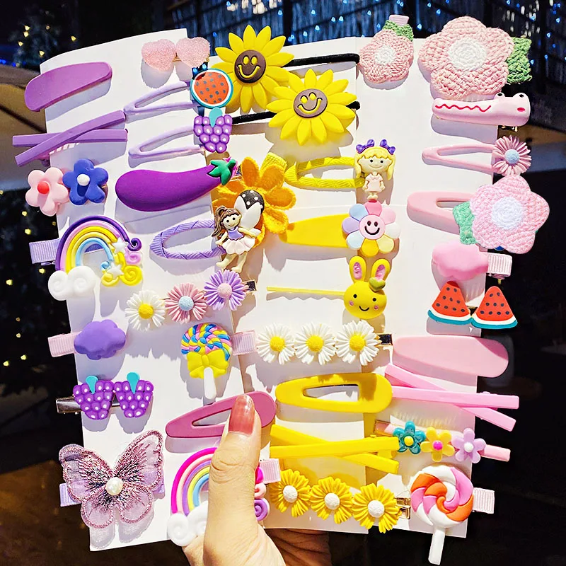 Заколки для волос с мультяшными фруктами и цветами для девочек, милые заколки с геометрическим узором, модные аксессуары для волос, 1 компле... 
Заколки для волос с мультяшными фруктами и цветами для девочек, милые заколки с геометрическим узором, модные аксессуары для волос, 1 компле...