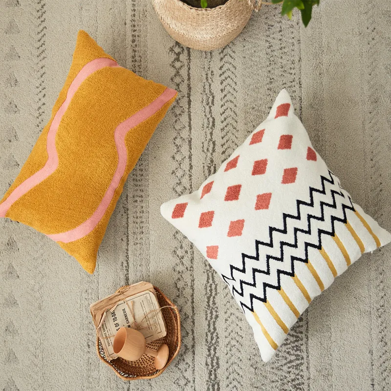 Full Embroidery Cushion Cover Handmade Geometric Home Decor Pillow Cover 45x45cm/30x50cm PillowCase Yellow Zigzag Pillow Sham
Full Embroidery Cushion Cover Handmade Geometric Home Decor Pillow Cover 45x45cm/30x50cm PillowCase Yellow Zigzag Pillow Sham