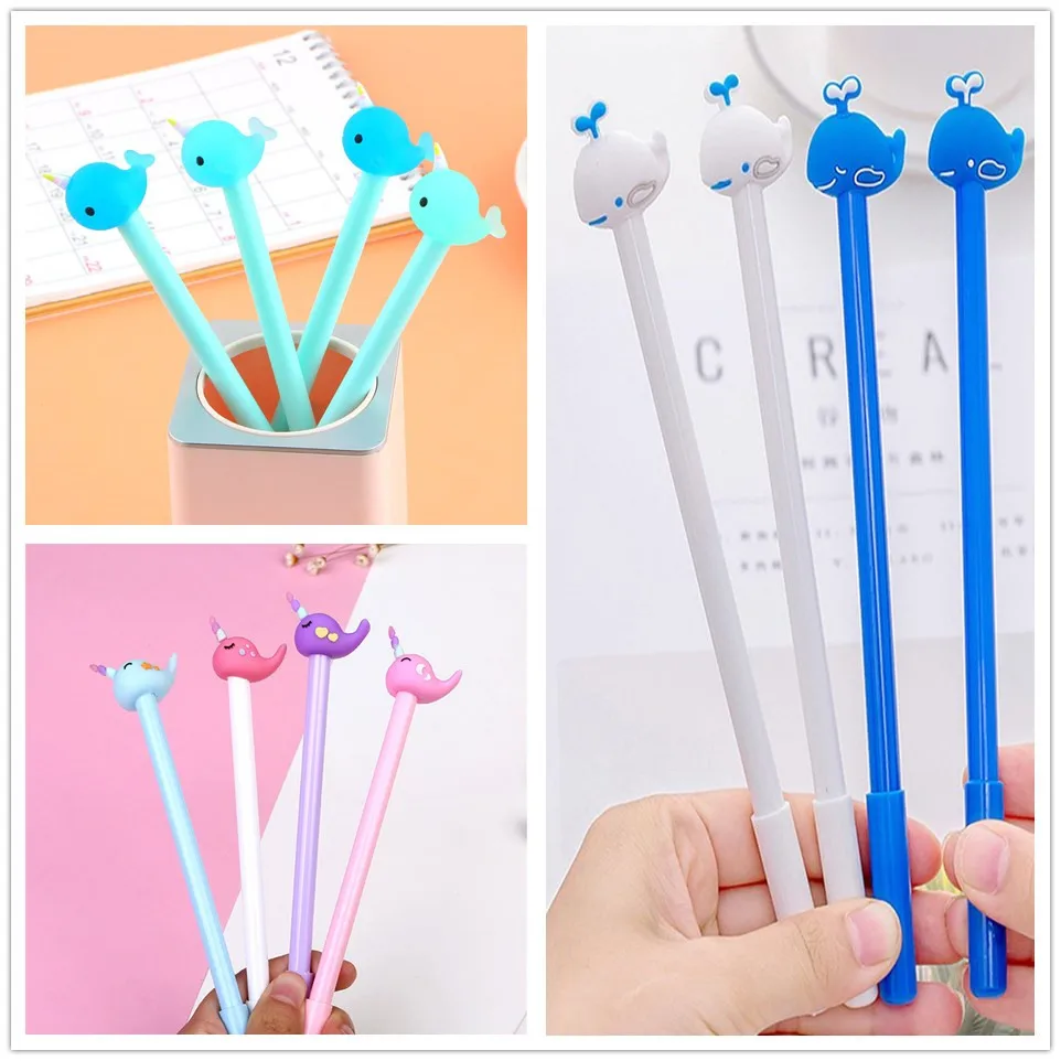 1Pcs Creative Cartoon Kawaii Cute Narwhal Whale Gel Pen 0.5mm Black Blue Ink Signature Pen School Office Supply Kids Writing
1Pcs Creative Cartoon Kawaii Cute Narwhal Whale Gel Pen 0.5mm Black Blue Ink Signature Pen School Office Supply Kids Writing