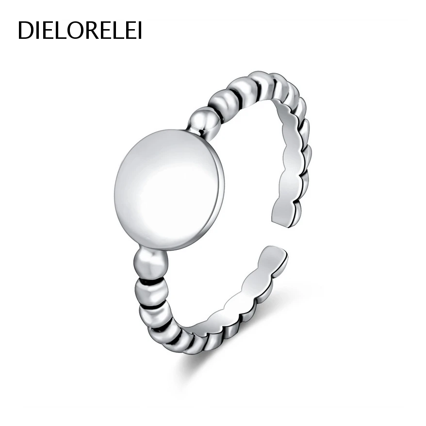 DIELORELEI 925 Sterling Silver Simple Adjustable Ring Minimalist Eliminates Metal Allergies Girls Style Jewelry Light Luxury 
DIELORELEI 925 Sterling Silver Simple Adjustable Ring Minimalist Eliminates Metal Allergies Girls Style Jewelry Light Luxury