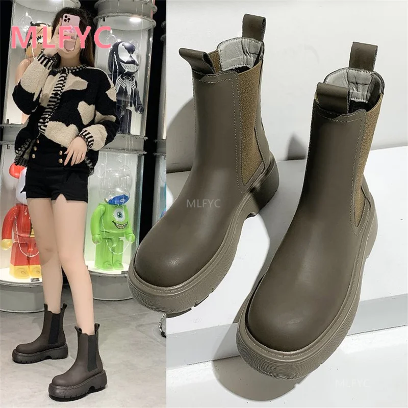 Trifle thick-soled short boots women's autumn 2021 new round head side zipper retro mid-tube boots Martin boots women
Trifle thick-soled short boots women's autumn 2021 new round head side zipper retro mid-tube boots Martin boots women