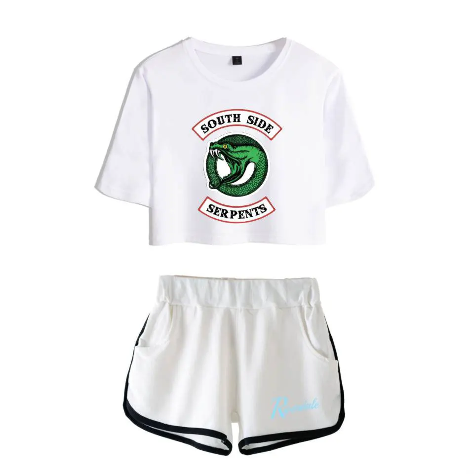 Creative Riverdale Two Piece Set Women Summer Sexy Print T-shirt Sets Harajuku sportswear Crop Tops Trendy Riverdale Tees+Shorts
Creative Riverdale Two Piece Set Women Summer Sexy Print T-shirt Sets Harajuku sportswear Crop Tops Trendy Riverdale Tees+Shorts