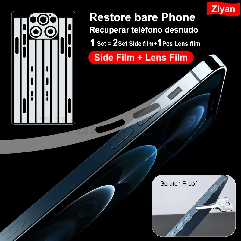 Ultra-thin Sticker Clear Matte Phone Side With Lens Film For iPhone 12 11 Pro X XS Max XR 8 Frame Protective TPU Hydrogel Film 
Ultra-thin Sticker Clear Matte Phone Side With Lens Film For iPhone 12 11 Pro X XS Max XR 8 Frame Protective TPU Hydrogel Film