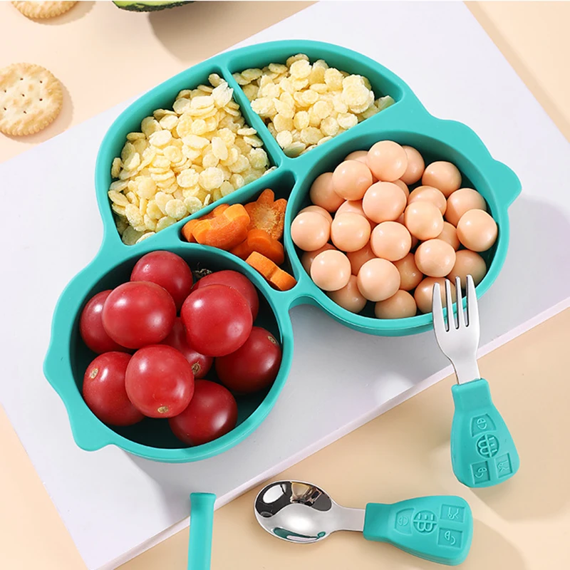 Kids Suction Cup Plate Cartoon Car Food Grade Silicone Dishes Non-Slip Infant Feeding Tableware Set Stainless Steel Spoon Fork
Kids Suction Cup Plate Cartoon Car Food Grade Silicone Dishes Non-Slip Infant Feeding Tableware Set Stainless Steel Spoon Fork