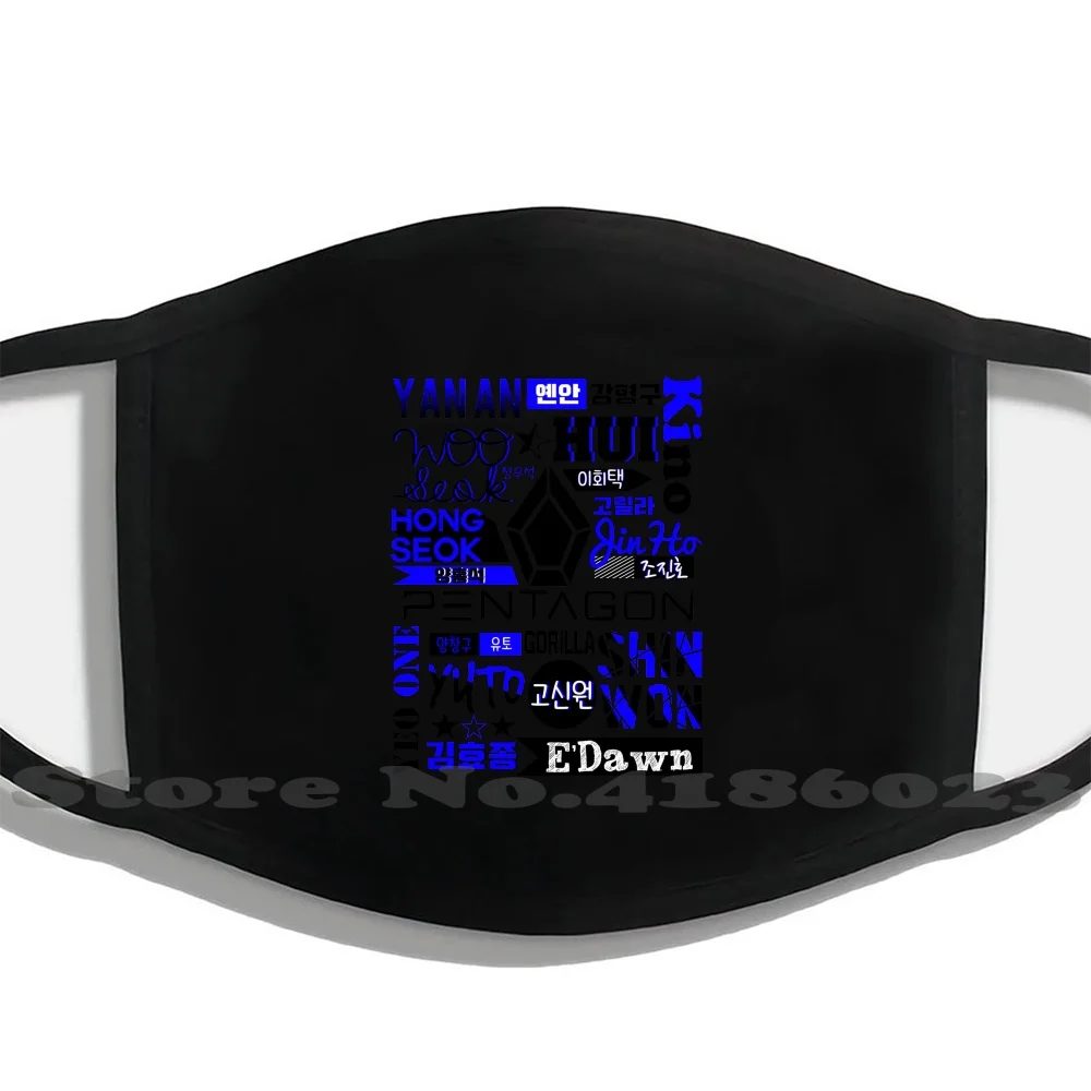 Pentagon Collage Design Black Breathable Reusable Mouth Mask K Pop Korean Pentagon Cube Entertainment
Pentagon Collage Design Black Breathable Reusable Mouth Mask K Pop Korean Pentagon Cube Entertainment