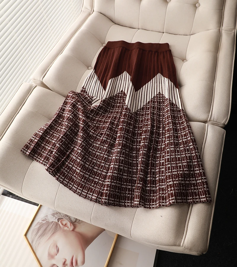 2022 New Arrival Spring Women Elegant Knitted Skirt High Waist Women A-Line Long Skirt Femme Faldas Jupe Saia
2022 New Arrival Spring Women Elegant Knitted Skirt High Waist Women A-Line Long Skirt Femme Faldas Jupe Saia