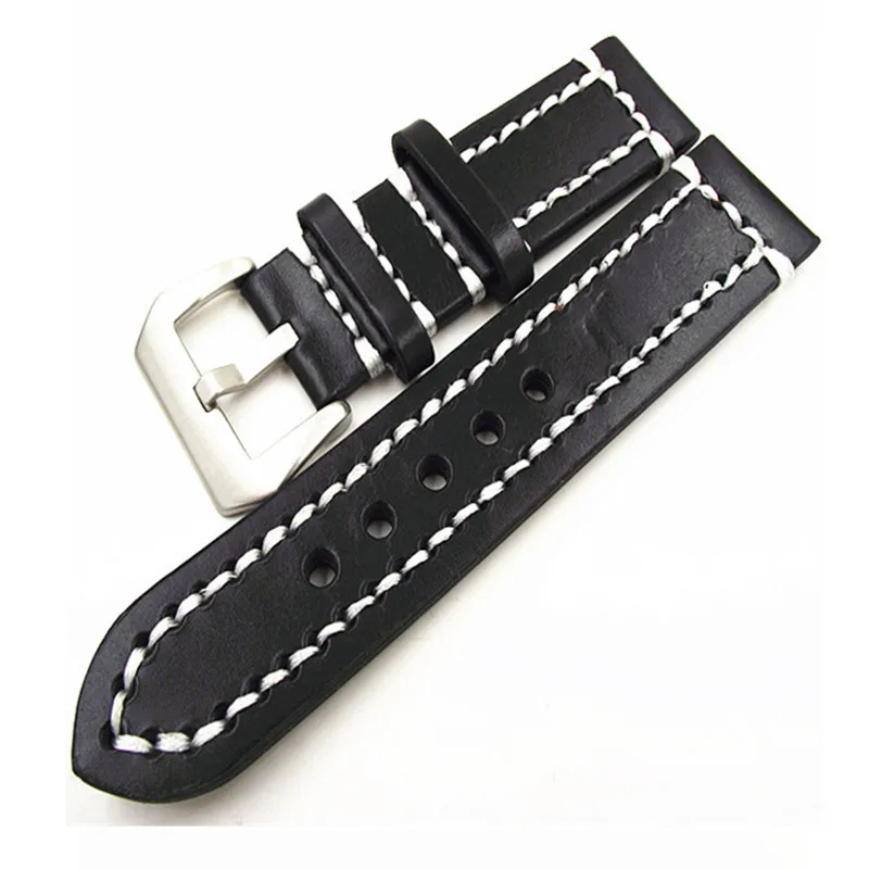 New 1PCS 20MM 22MM 24MM Genuine Cow Leather Handmade Watch Band Black Watch Strap
New 1PCS 20MM 22MM 24MM Genuine Cow Leather Handmade Watch Band Black Watch Strap