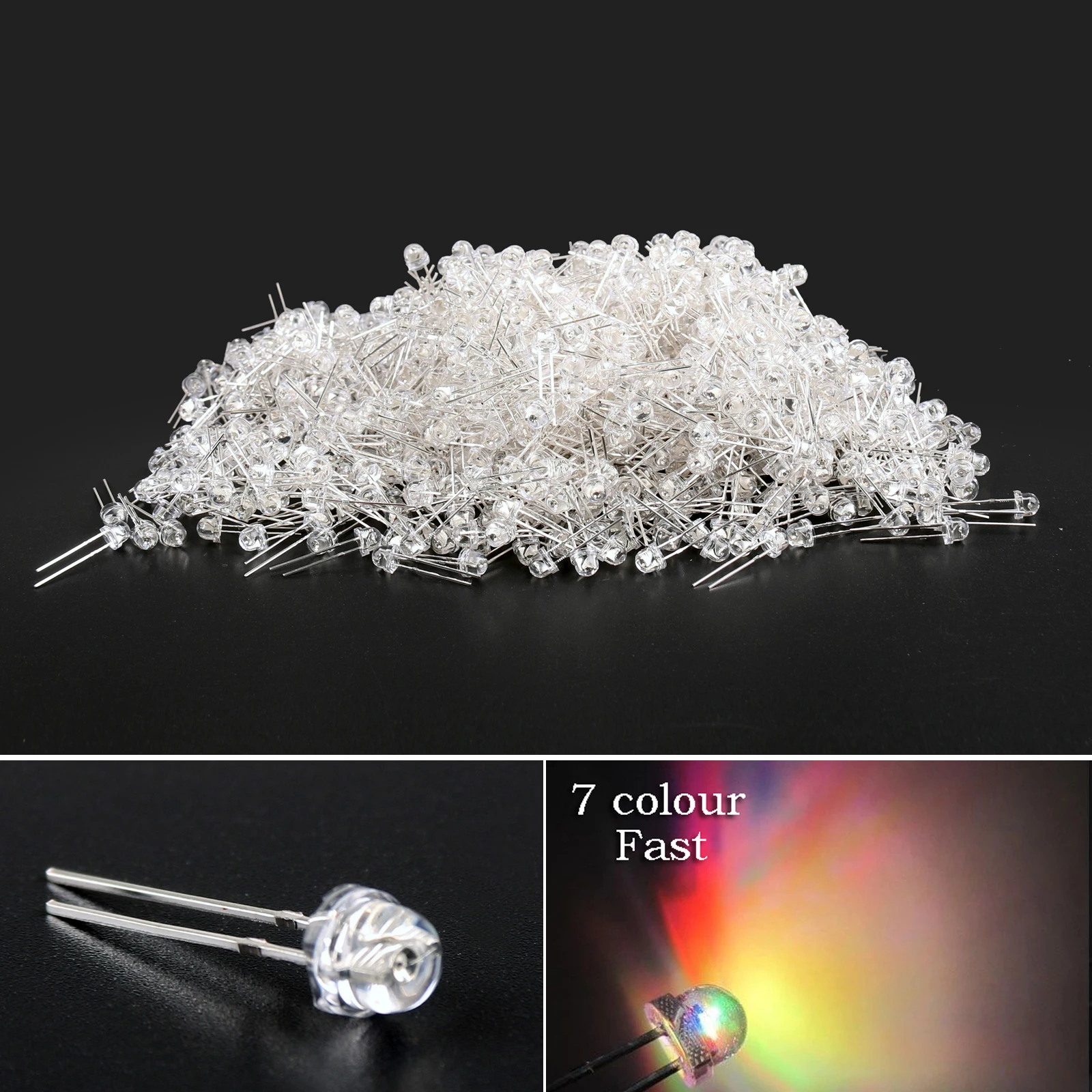 Areyourshop 1000Pcs 5mm LED 0.25W Fast Flash RGB Straw Hat Bright Waterclear Light Emitting Diode
Areyourshop 1000Pcs 5mm LED 0.25W Fast Flash RGB Straw Hat Bright Waterclear Light Emitting Diode