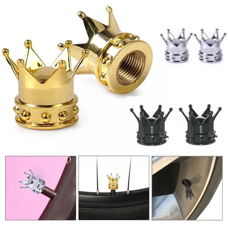 Black Gold Silver Universal Cover Crown Car Style Bike Truck Wheel Tire Caps Rims Stems Air N7x5
Black Gold Silver Universal Cover Crown Car Style Bike Truck Wheel Tire Caps Rims Stems Air N7x5