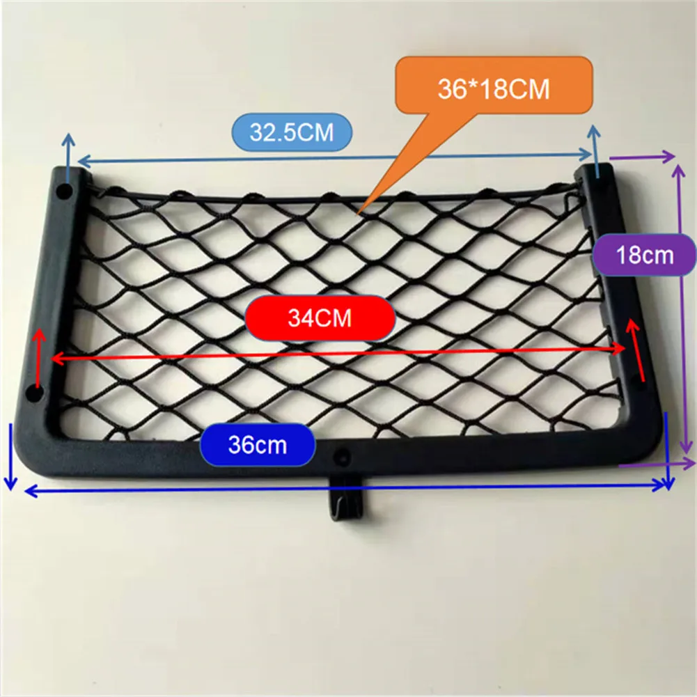 36*18CM Car Back Rear Trunk Seat Elastic Mesh Storage Bag Pocket Cage Auto Organizer Seat Back Bag Caravan Organiser Holder
36*18CM Car Back Rear Trunk Seat Elastic Mesh Storage Bag Pocket Cage Auto Organizer Seat Back Bag Caravan Organiser Holder