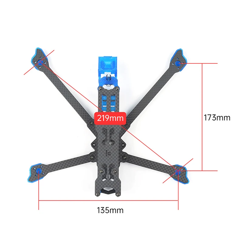 IFlight Chimera5 HD 219 мм FPV набор рамок 5 рычаг для радиоуправляемых гоночных Фристайл