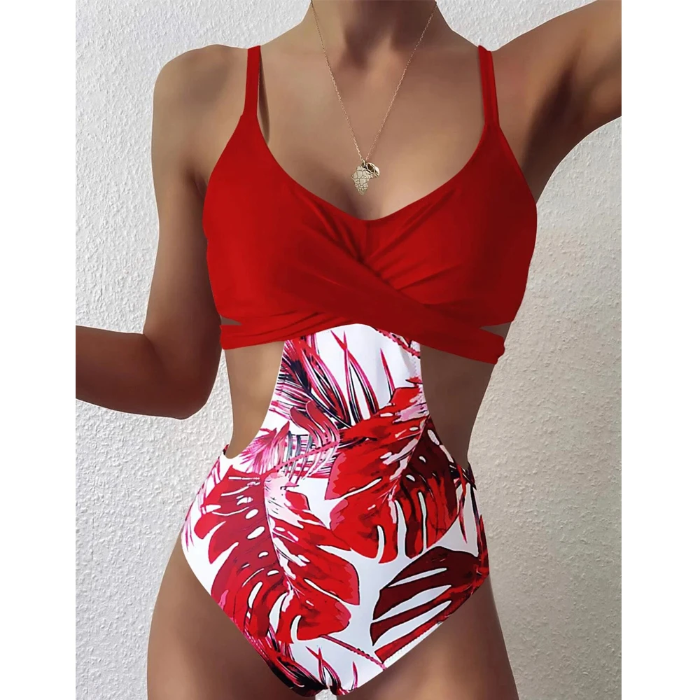 Bikini 2021 Surfing Swimsuit Women Hollow Out One Piece Bodysuit Leaves Print Sexy Bikini Summer Beach Bathing Push Up Swimwear
Bikini 2021 Surfing Swimsuit Women Hollow Out One Piece Bodysuit Leaves Print Sexy Bikini Summer Beach Bathing Push Up Swimwear