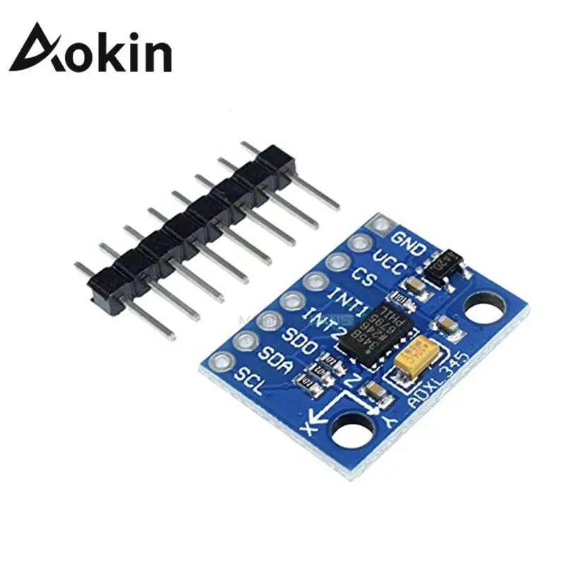 

Aokin ADXL345 3 Axis Digital Acceleration of Gravity Tilt Module AVR ARM MCU for Arduino 3V-5V IIC SPI Communication Protocol