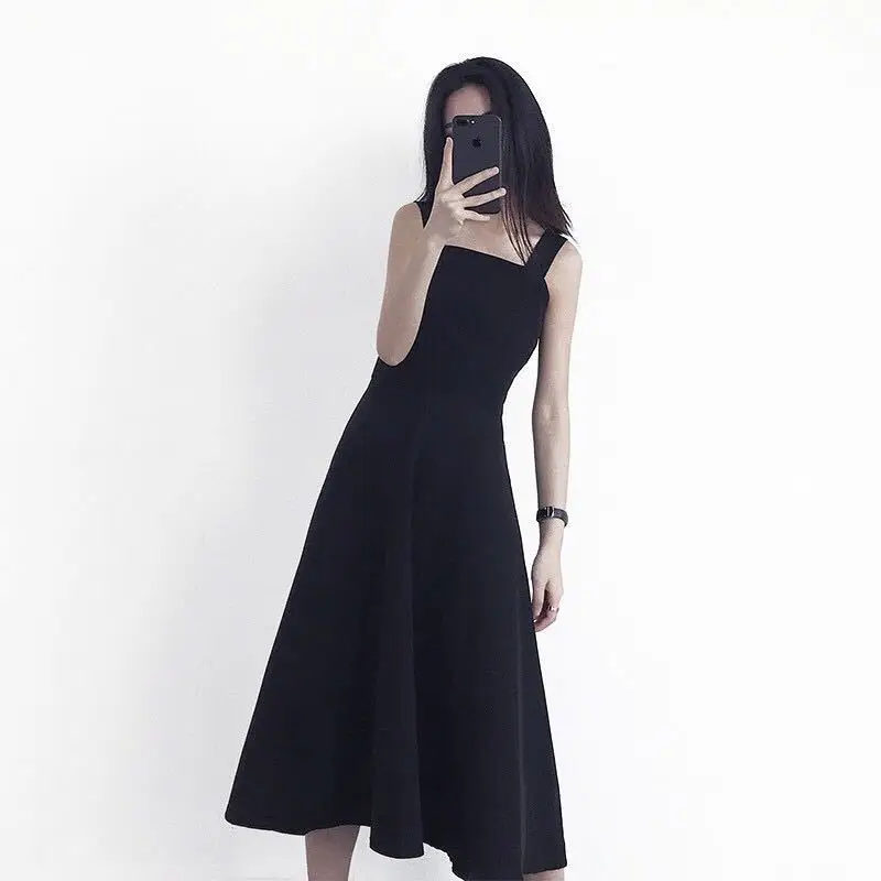 HOUZHOU Women's Summer Sundresses Black Backless Slip Long Dress Sexy Sleeveless Halter Robe Longue Summer Light Dresses
HOUZHOU Women's Summer Sundresses Black Backless Slip Long Dress Sexy Sleeveless Halter Robe Longue Summer Light Dresses