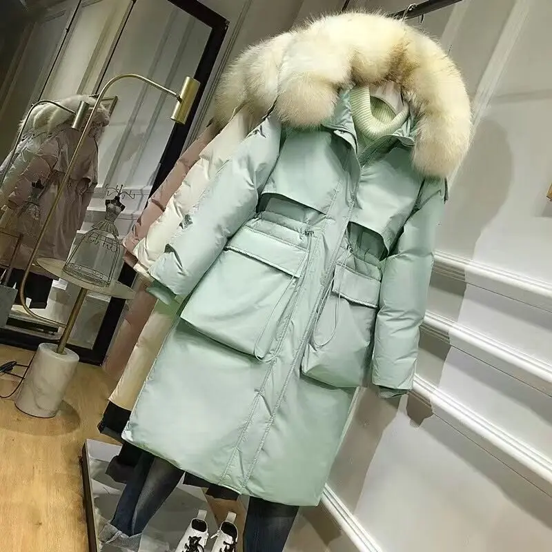 Women 2020 Winter Real Raccoon Fur Collar Hooded Down Jacket Coat Female Long Down Parka White Duck Down Thick Warm Outwear L778
Women 2020 Winter Real Raccoon Fur Collar Hooded Down Jacket Coat Female Long Down Parka White Duck Down Thick Warm Outwear L778