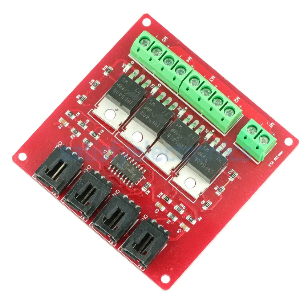 Четырехканальная 4 канальная Кнопка MOSFET IRF540 V4.0 + модуль переключателя для Arduino|module