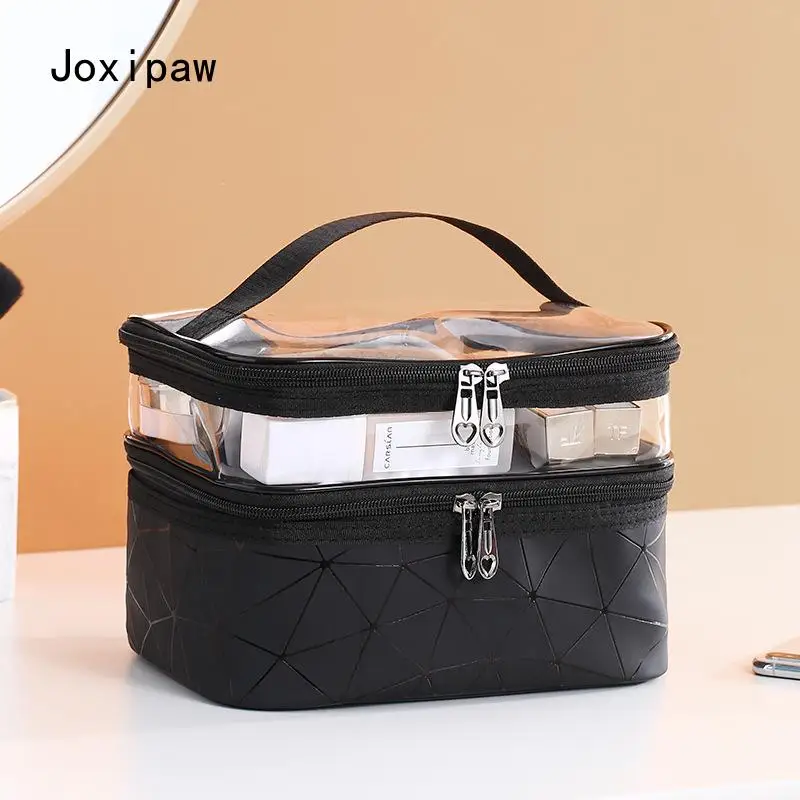 Women Double Layer Cosmetic Bag Pu Make Up Organizer Bags Travel Waterproof Toiletry Storage Pouch Beauty Makeup Cases Box
Women Double Layer Cosmetic Bag Pu Make Up Organizer Bags Travel Waterproof Toiletry Storage Pouch Beauty Makeup Cases Box
