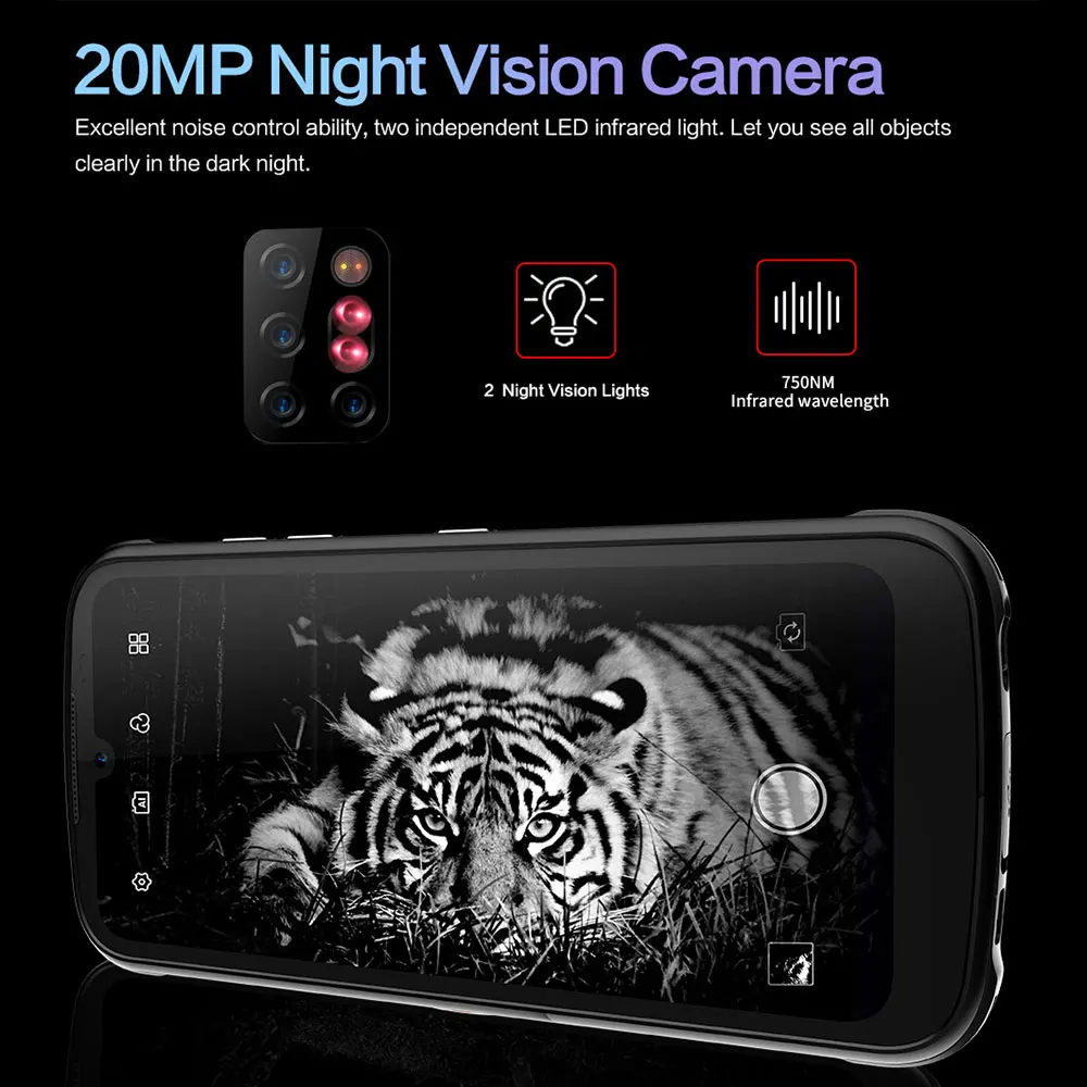 CONQUEST S20 5G Ночное видение смартфон IP68 Водонепроницаемый 48MP четыре Камера 8 Гб