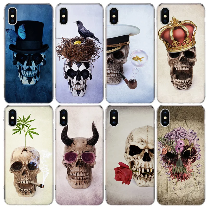 

Grim Reaper Skull Skeleton King Phone Case For Apple Iphone 13 Pro Max 11 12 Mini SE 2020 X XS XR 8 7 Plus 6 6S 5 5S Cover Shell
