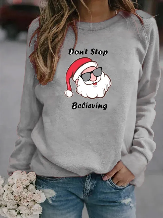 Women Hoodie Don't Stop Believing Santa Printed Hoodies Women Fleece Long Sleeve O Neck Loose Sweatshirt Girls Pullovers Winter
Women Hoodie Don't Stop Believing Santa Printed Hoodies Women Fleece Long Sleeve O Neck Loose Sweatshirt Girls Pullovers Winter