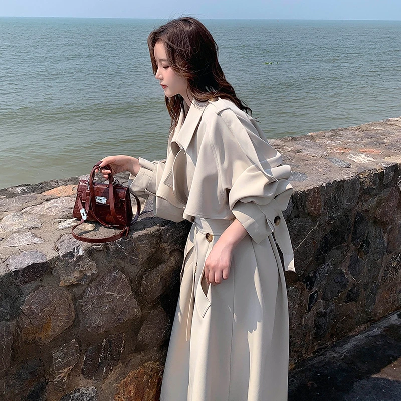 New Spring Autumn Women Long Trench Coat Double Breasted Belted Dress Loose Coat Office Lady Outerwear Fashion 2020
New Spring Autumn Women Long Trench Coat Double Breasted Belted Dress Loose Coat Office Lady Outerwear Fashion 2020