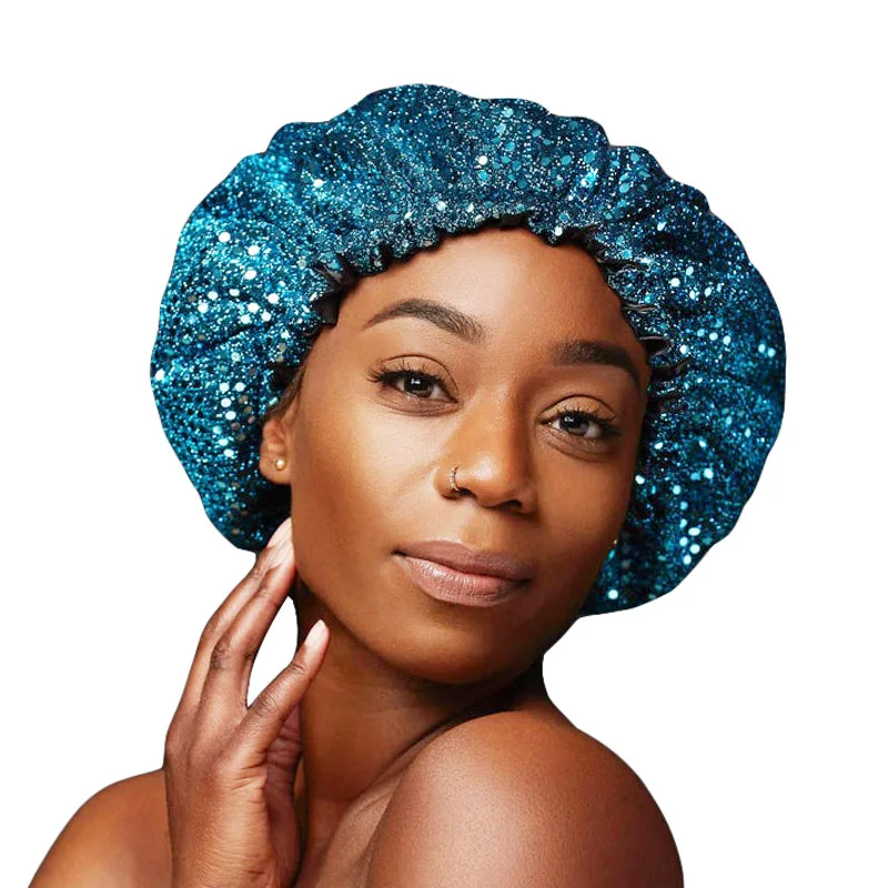 New Bonnet Women Night Sleep Cap sequined Satin Elastic Hat Head Cover Adjust Hair Loss Hat Curly Springy Styling Accessories
New Bonnet Women Night Sleep Cap sequined Satin Elastic Hat Head Cover Adjust Hair Loss Hat Curly Springy Styling Accessories
